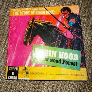 Walt Disney Super ROBIN HOOD OF SHERWOOD FOREST 8mm‎ B&W FILM untested